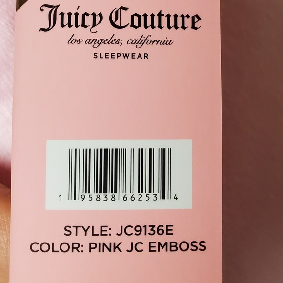 JUICY COUTURE baby pink velour embossed robe - Picture 5 of 5